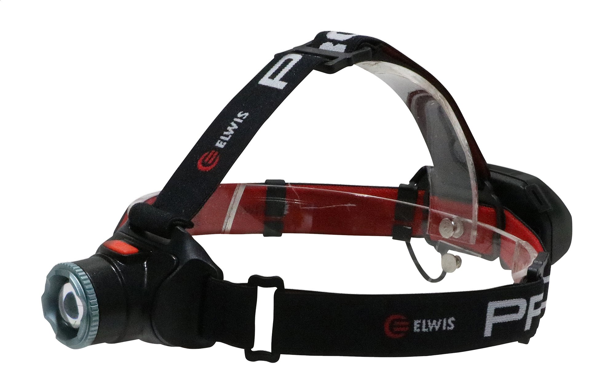 ELWIS LIGHTING Elwis PRO Craft H650R genopladelig pandelampe, 650 lumens, rødt "safety" lys bag, zoom