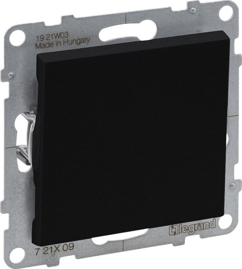 Legrand SUNO - Przycisk pojedynczy - 6 A - 250 V~ - zaciski automatyczne, Czarny - Legrand 721409 himp