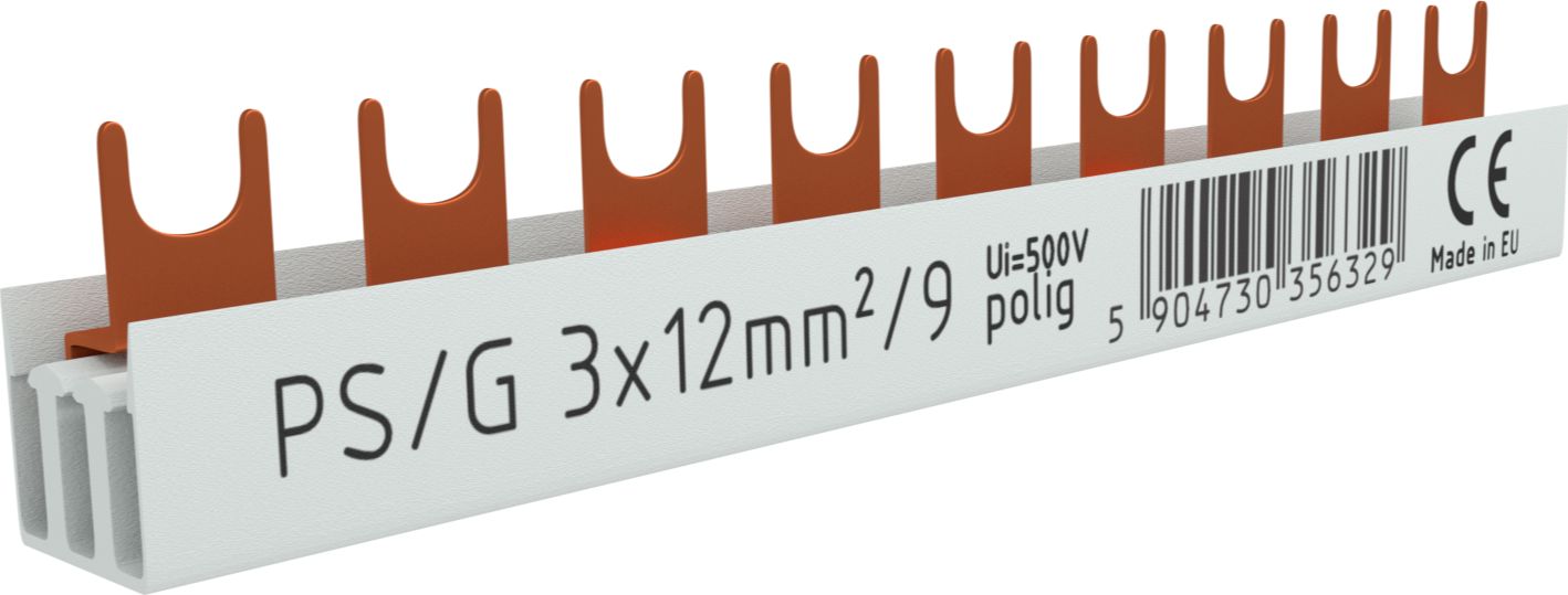 Schteiner Szyna łączeniowa grzebieniowa PS/G 3-fazowa 9-modułowa 12mm2 80A Schteiner 6329