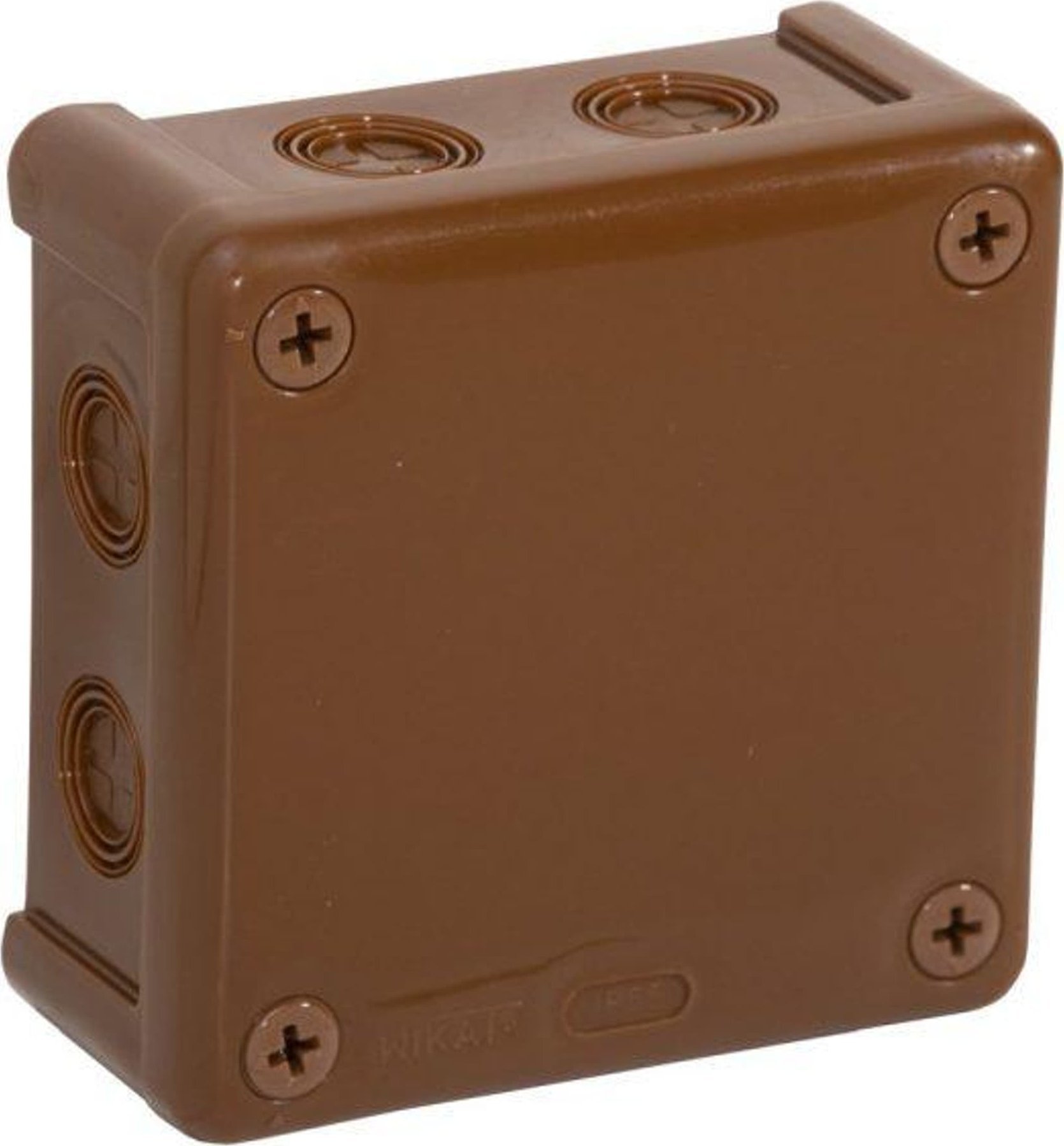 ViPlast Puszka natynkowa pusta 8 wlotów VIPLAST VP-42 BRĄZOWA IP55 98x98x42mm 042-02