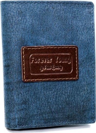 Forever Young Piękny kolorowy portfel męski skórzany Forever Young