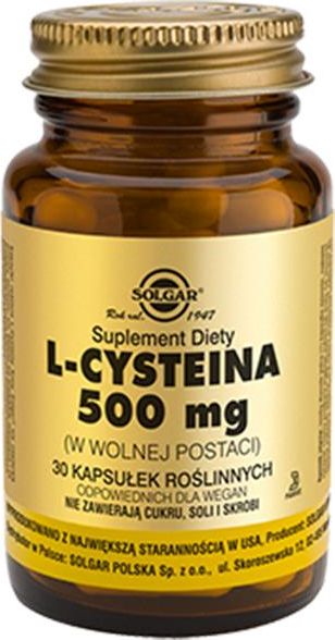 Solgar SOLGAR L-cysteina 500 mg kaps. 30 kaps.