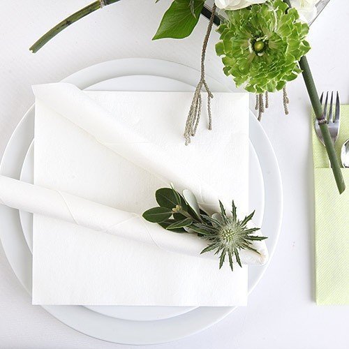 SERWETKI flizelinowe Białe Dunisoft airlaid 720szt