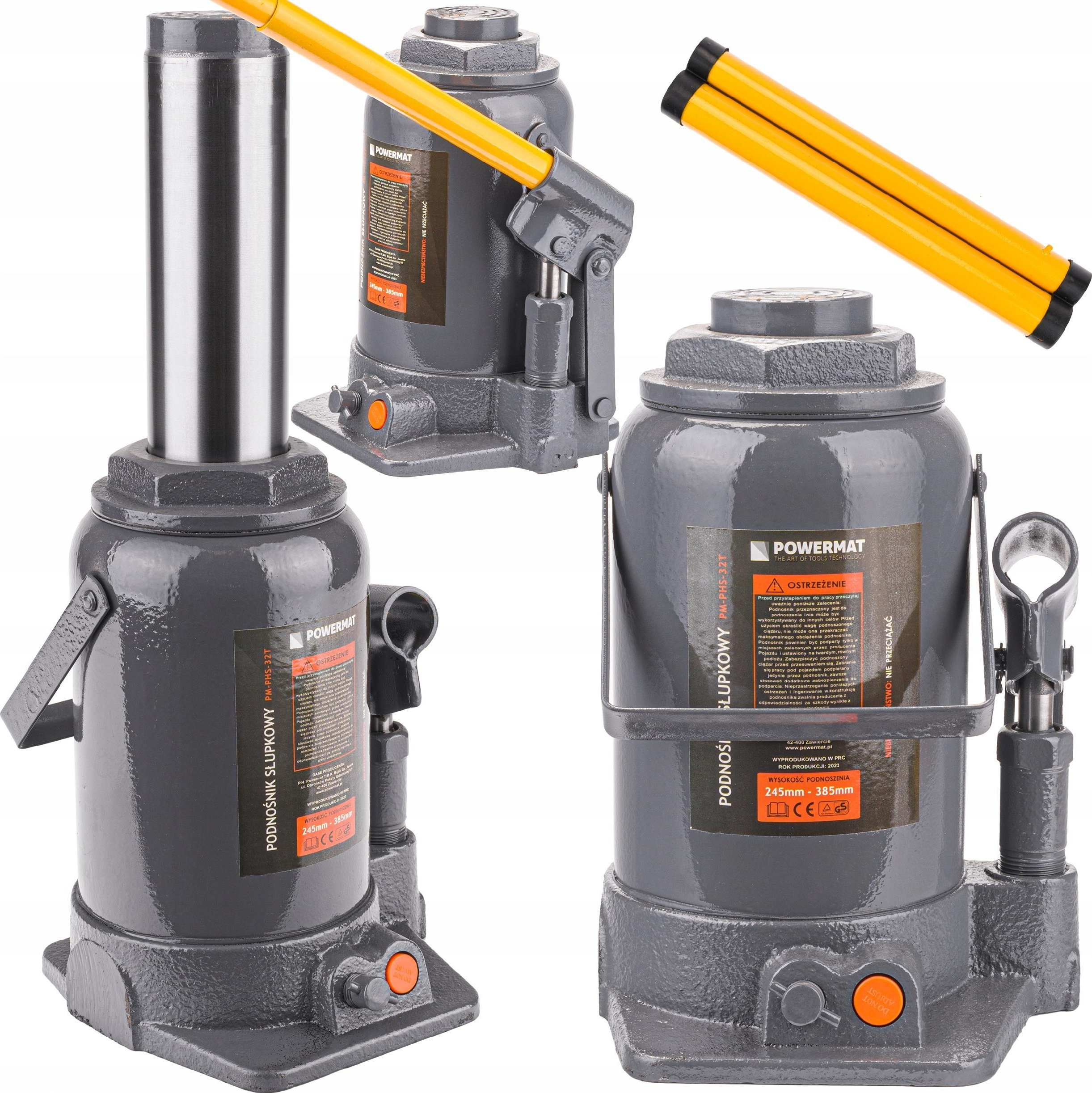 Powermat PODNOŚNIK HYDRAULICZNY SŁUPKOWY LEWAREK 32T 32 TON