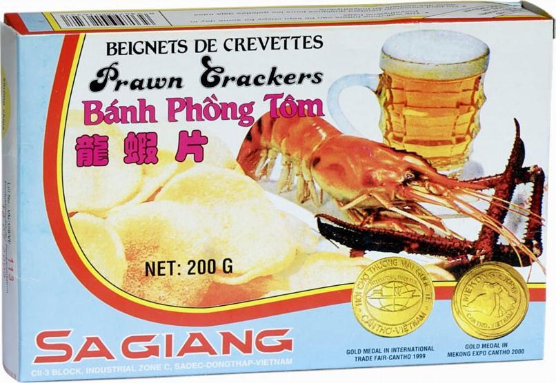 Sagiang Wietnamskie Chipsy Krewetkowe Do Smażenia tzw. Prażynki Krewetkowe "Prawn Crackers (Raw)" 200g Sagiang