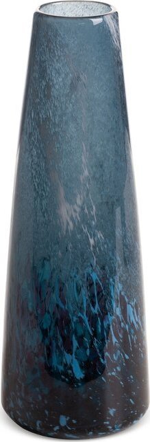 Eurofirany SZKLANY WAZON DEKORACYJNY LOGAN (02) (FI) 11X31 CM GRANATOWY