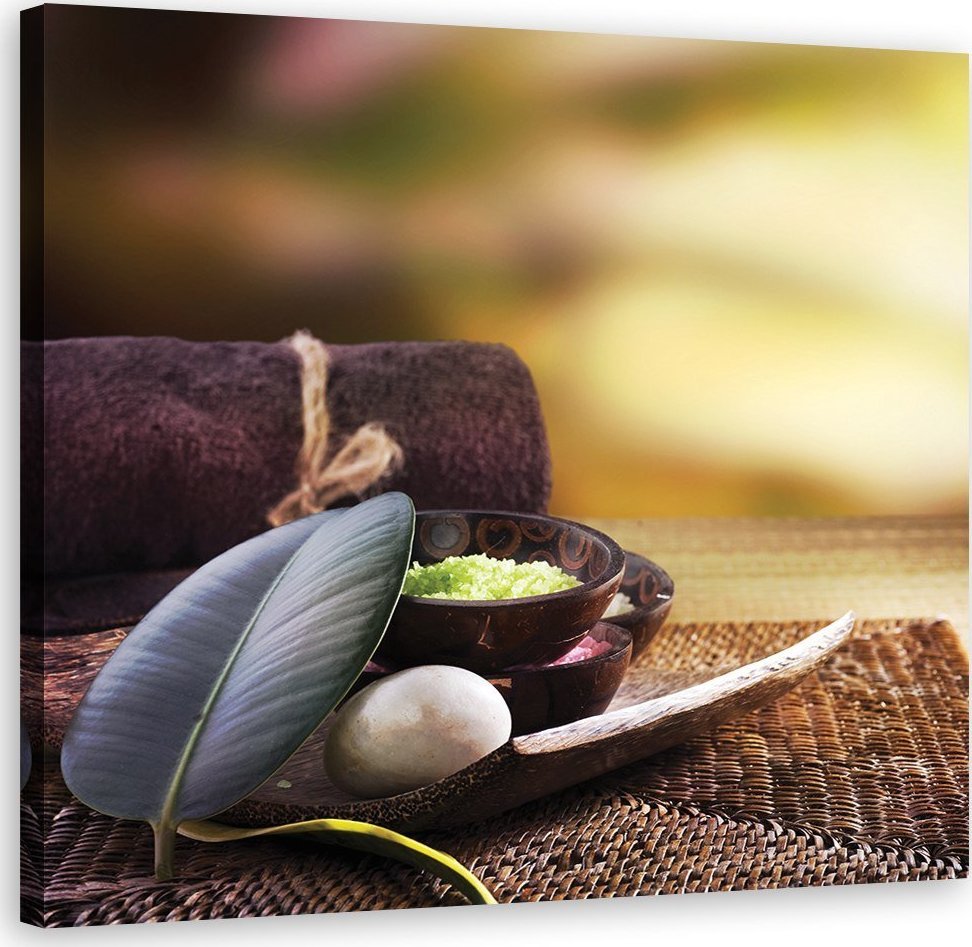 Feeby Obraz na płótnie, Zen, spa, liście - 50x50