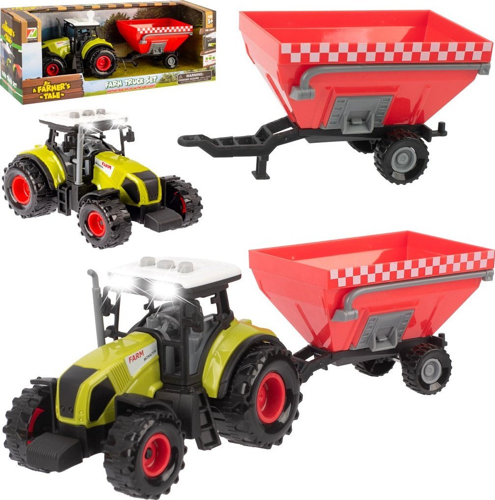 Ciągnik Traktor z Przyczepą Zestaw Rolniczy Farmer