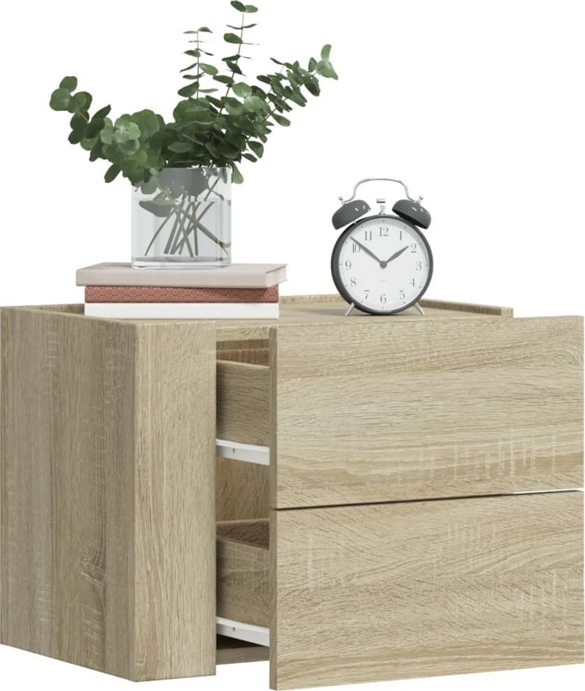 vidaXL vidaXL Wisząca szafka nocna, dąb sonoma, 45x30x35 cm