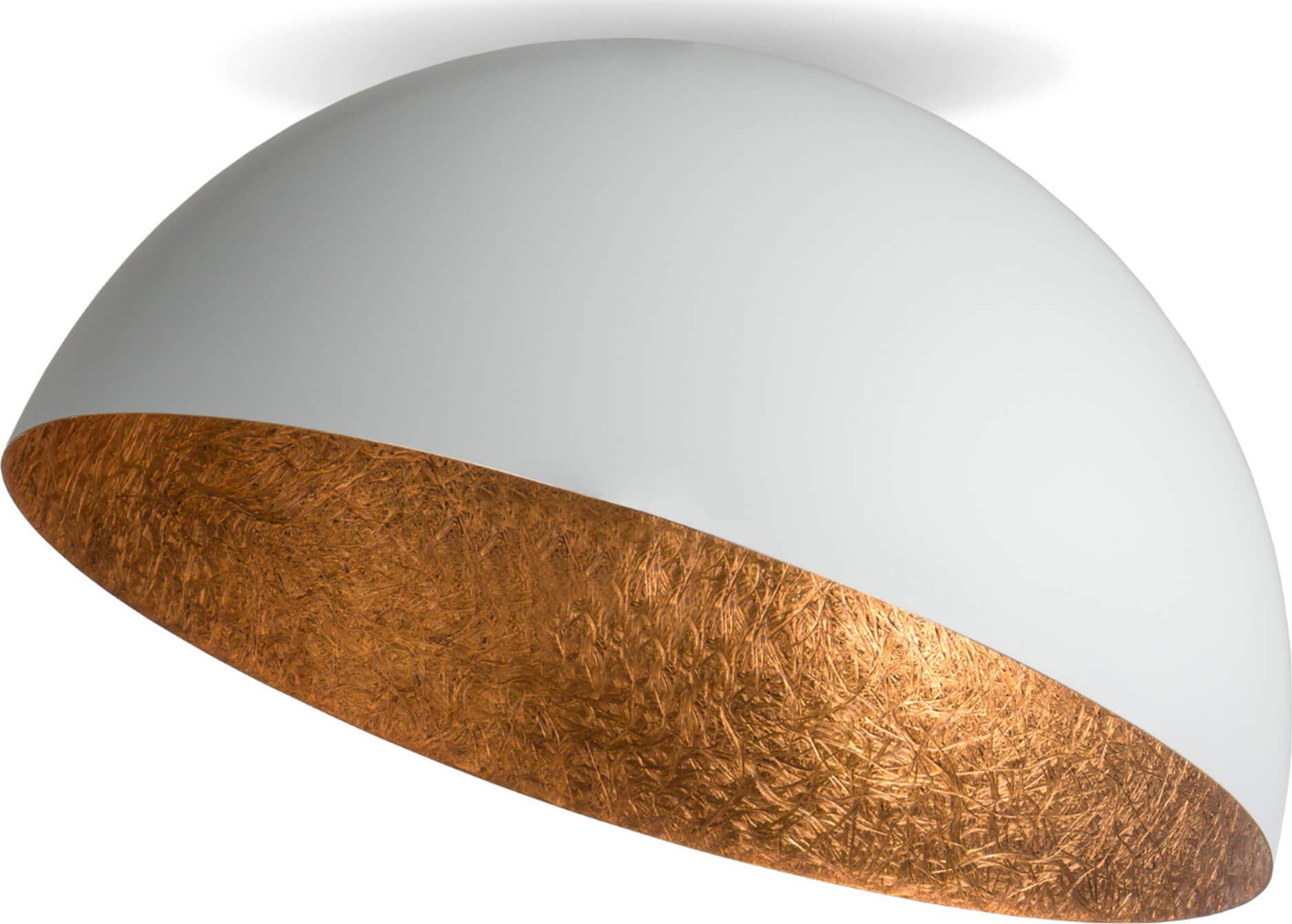 Lampa sufitowa Sigma Minimalistyczna lampa sufitowa Sfera plafon biały miedziany
