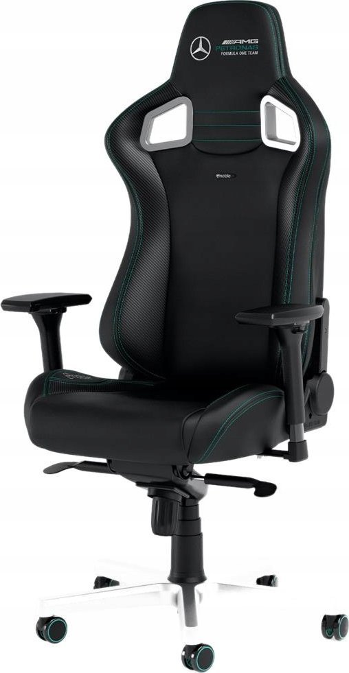 Krzesło biurowe Noblechairs Fotel do gier EPIC Mercedes-AMG Petronas Formula One Team - 2021 Edition Vinyl/PU hybrid leather Gaming Chair