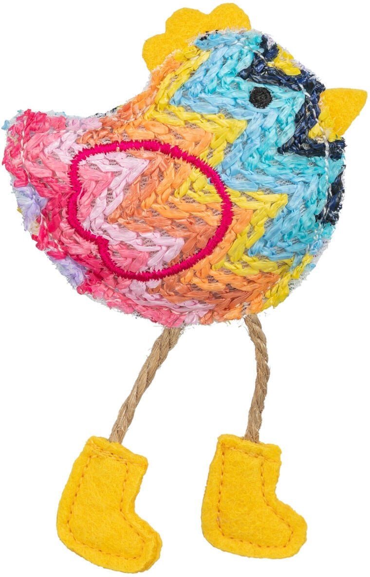 Kurczak, zabawka, dla kota, poliester, 11 cm, z kocimiętką