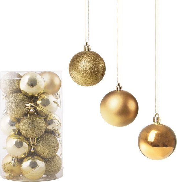 Springos Bombki choinkowe na choinkę 4 cm zestaw 20 szt. UNIWERSALNY