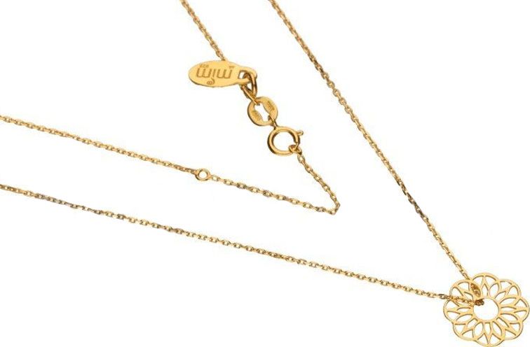 Lovrin Srebrny pozłacany naszyjnik 925 ażurowy 1,53g