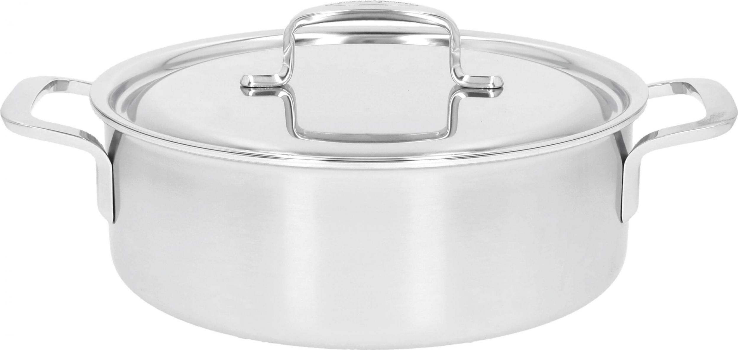 Patelnia Demeyere Patelnia głęboka z 2 uchwytami i pokrywką Demeyere 5-Plus