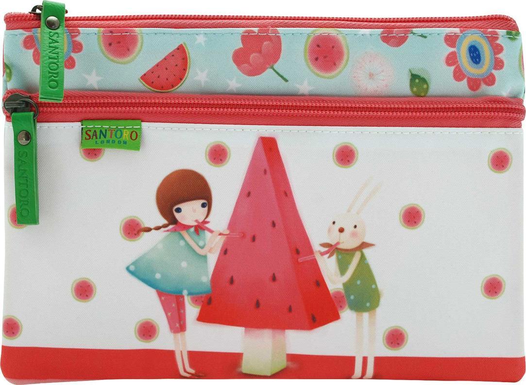 Santoro Płaska saszetka z dwoma suwakami - kori kumi - the juice tree