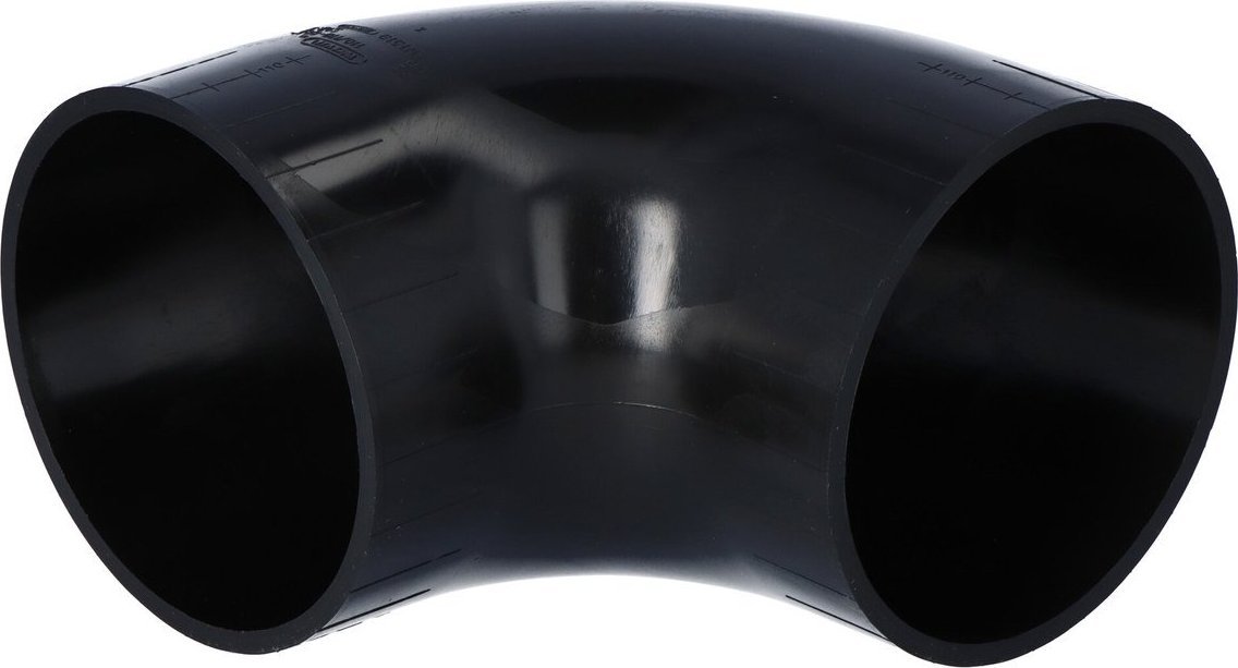 Wavin Kolano PEHD 110/88 krótkie, pogrubiona ścianka S12.5, kolor czarny, QS (Quick Stream)