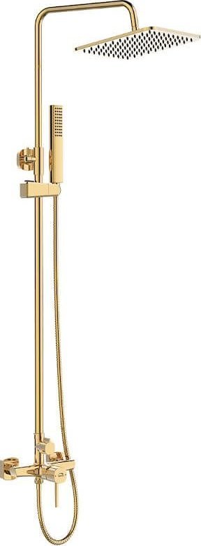 Zestaw prysznicowy Laveo PLA_G0KX POLA KOLUMNA NATRYSKOWA Z BATERIĄ ZŁOTA // BL.PLA_G0KX