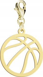 Radziszewska Pozłacany Charms Piłka do kosza DEDYKACJA