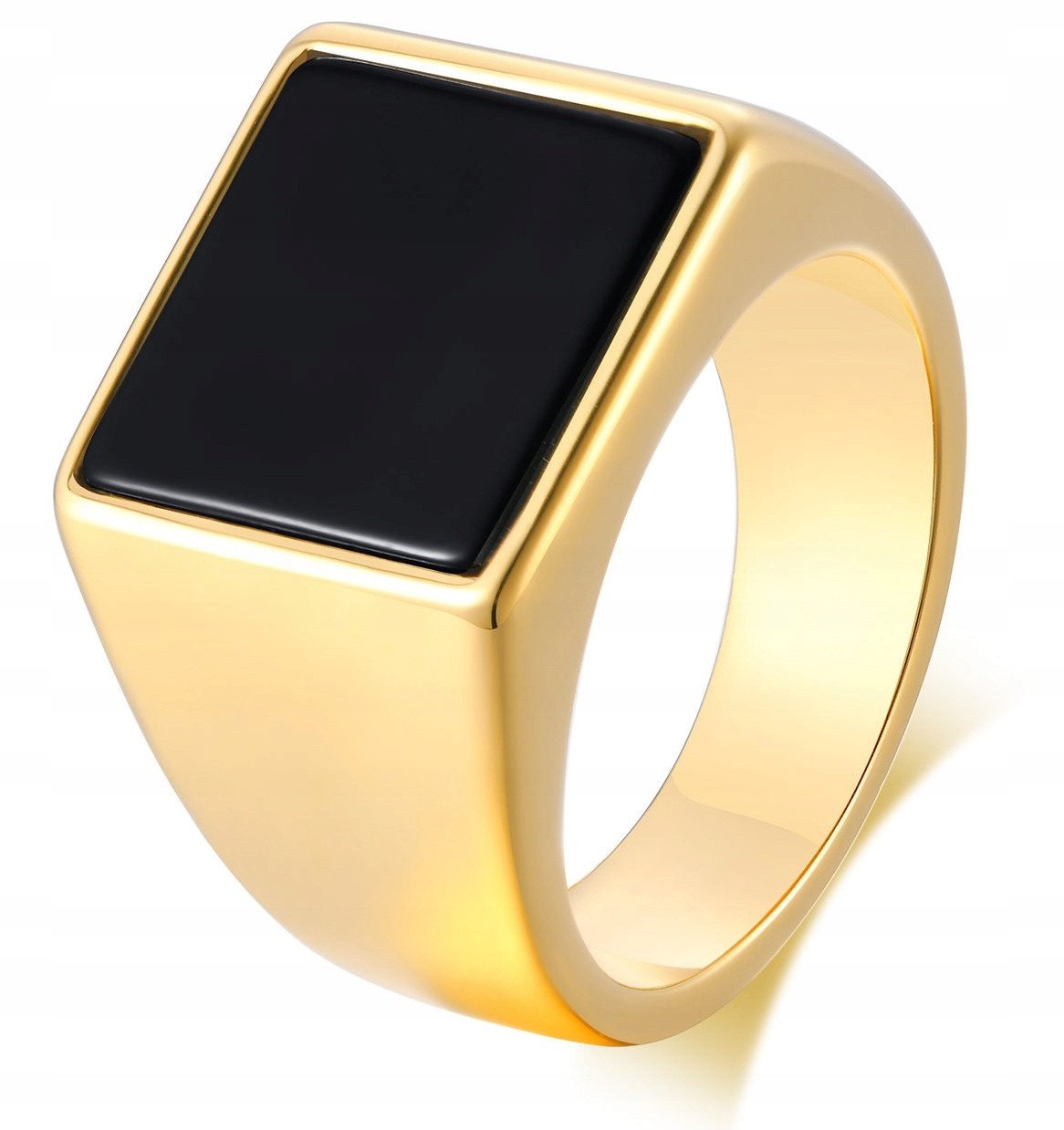 Sygnet UNISEX ZŁOTY Stal 316L Pozłacany EU25 US11