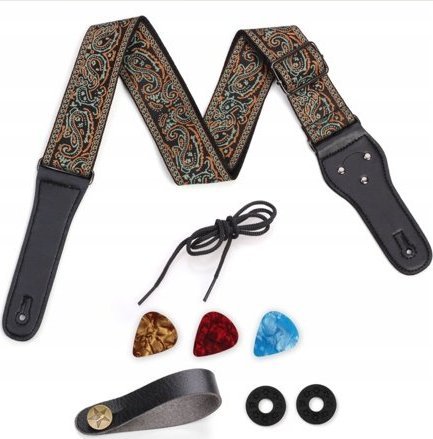 JEREMI Pasek do gitary akustycznej/elektrycznej GS-08-3