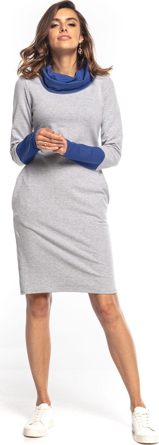 Tessita Sukienka Model T360/2 Light Grey/Blue