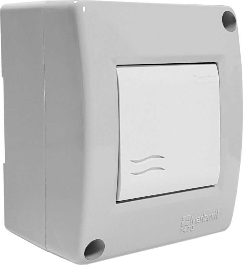 Marlanvil Włącznik światła naścienny w obudowie IP40 szary M-L 1694