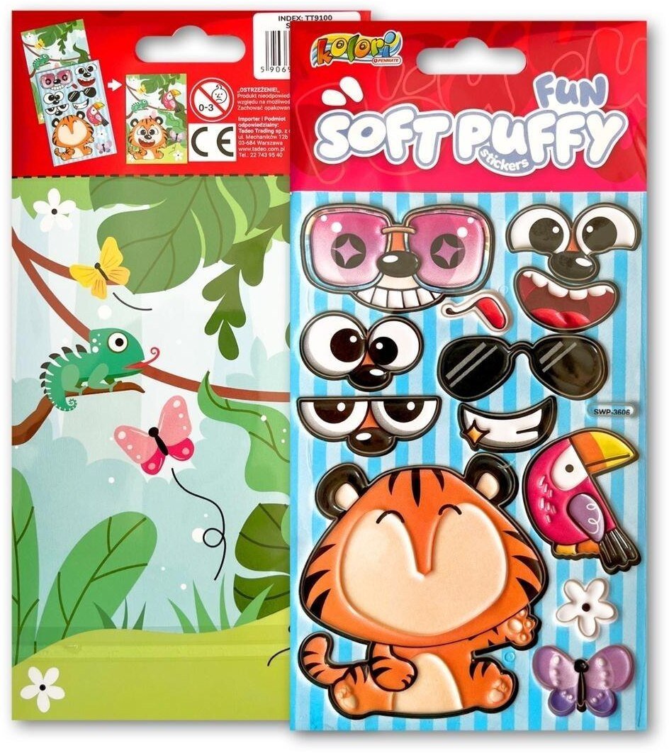 Naklejki puffy Fun with Tiger