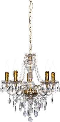 Lampa wisząca Trio Żyrandol klasyczny akrylowy Trio RL LSTER świecznikowy R1107-03