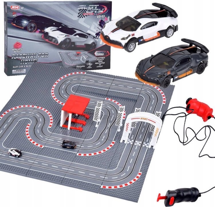 Bugatti Wyścigowy Tor z Klocków 2 Auta na Pilota! Super zabawa RC0664