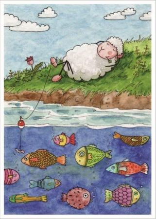 Szaron Pocztówka z kolorowanką - Prowadzi mnie nad wody