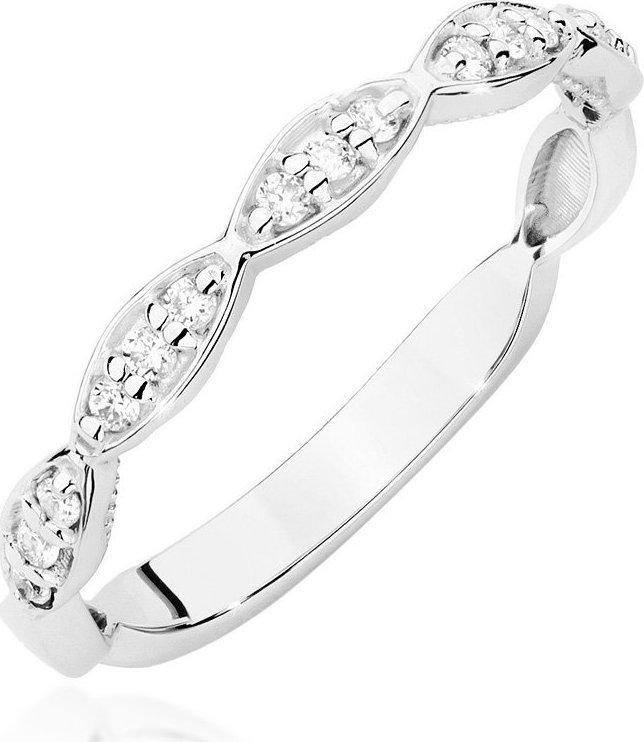 Best Diamonds złoty pierścionek z brylantem 0.13ct 23