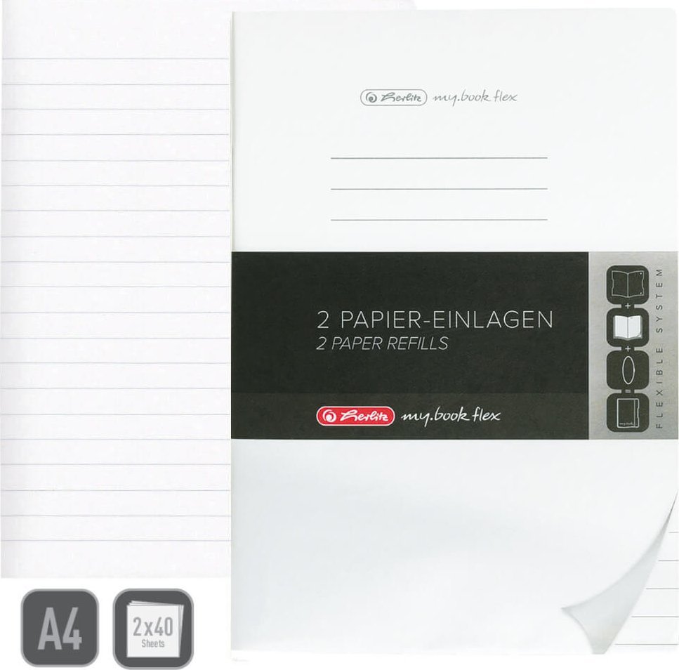 Herlitz Wkłady do notatnika A4 My.Book linia 2x40k HERLITZ