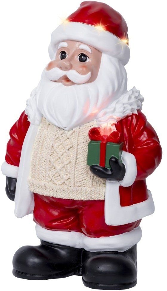 Figurka Świąteczna tworzywo sztuczne Święty Mikołaj LED 34,5cm 1szt