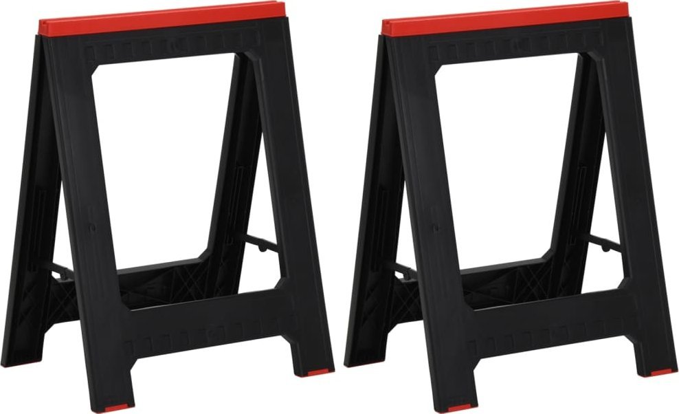 vidaXL SKŁADANE KOZIOŁKI ROBOCZE 2 SZT. 350 KG DO GARAŻU