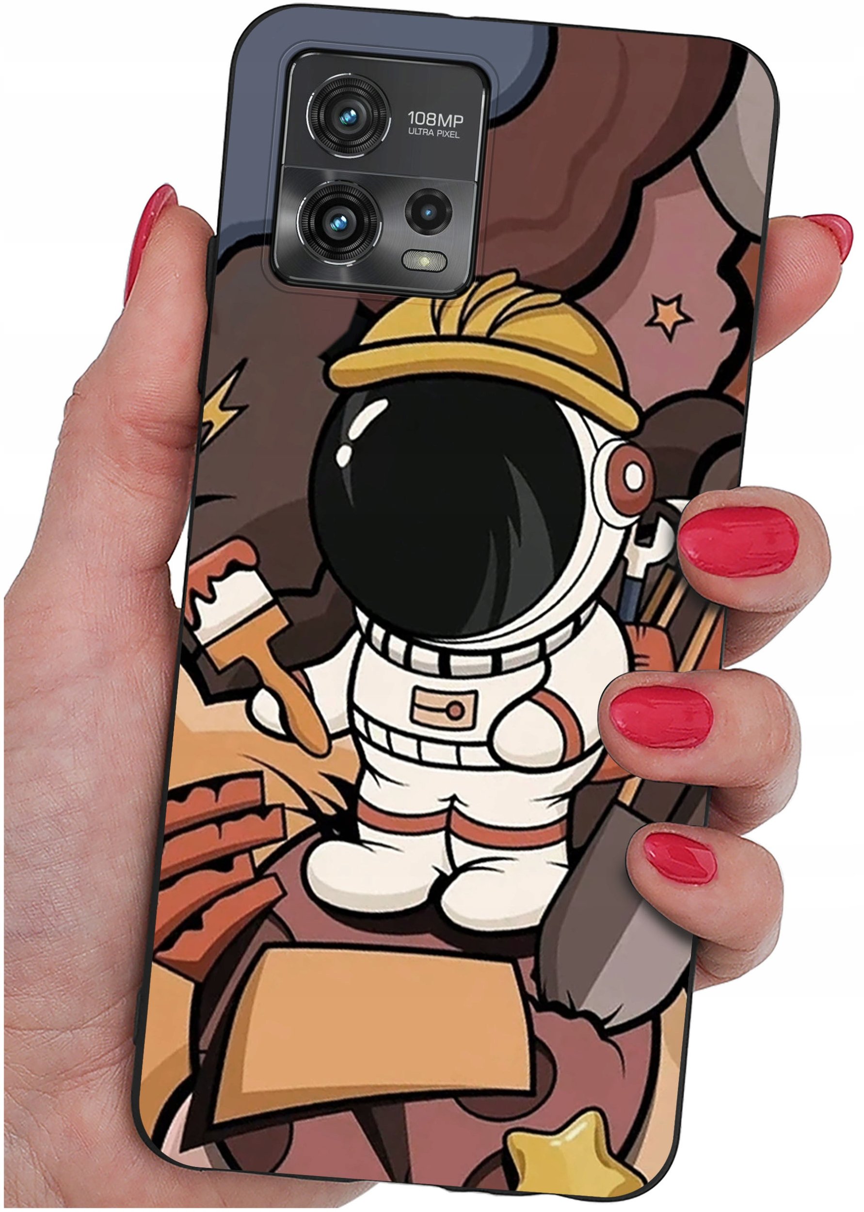 Etui do Motorola Moto G72 WZORY |SILIKONOWE MATT CASE + SZKŁO 9H