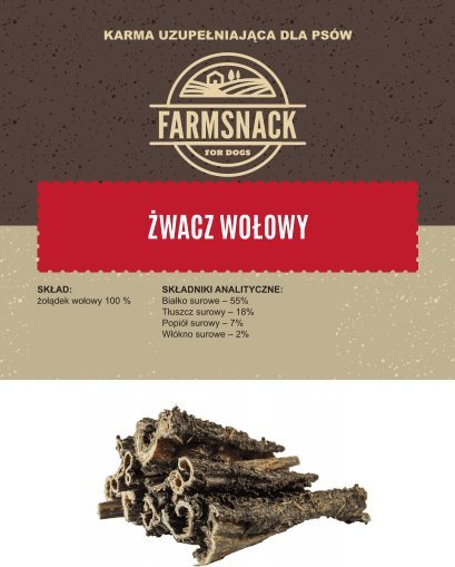 FarmSnack FarmSnack Żwacz wołowy 500g