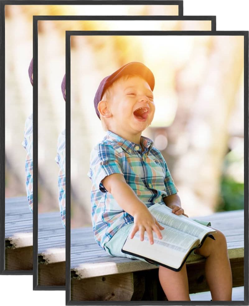 Ramka vidaXL Ramki na zdjęcia, 3 szt., ścienne lub stojące, 21x29,7 cm, MDF