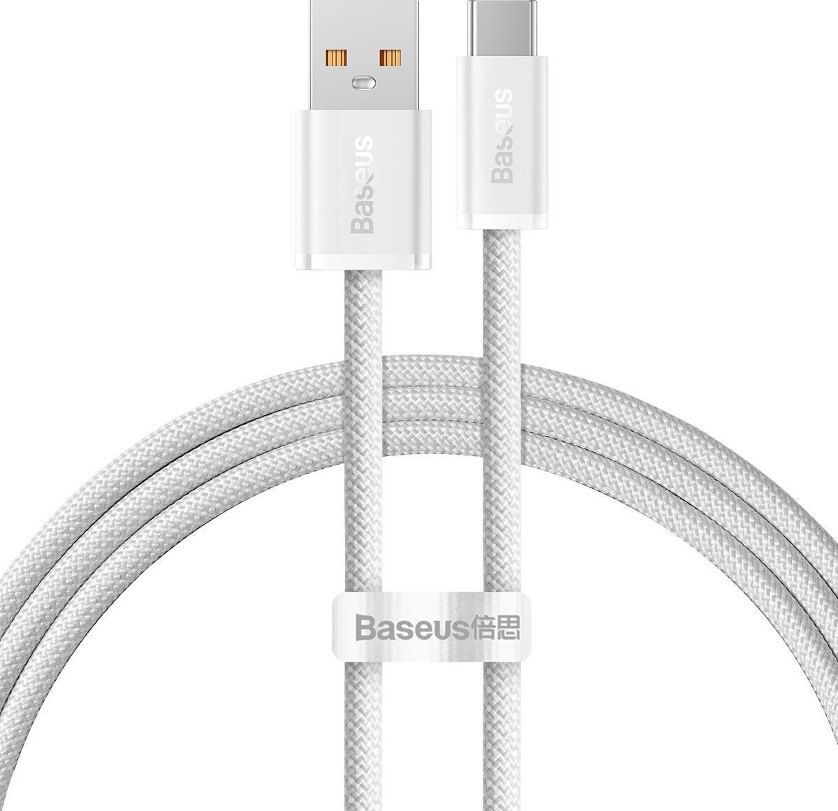 Kabel USB Baseus USB-A - USB-C 1 m Biały (CALD000602)