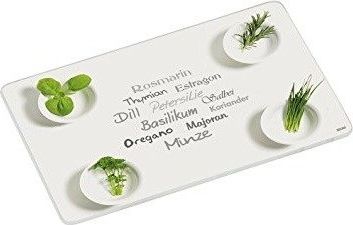 Deska do krojenia Kesper szklana Zioła 30x20cm