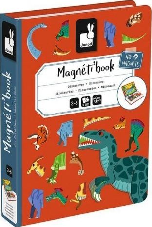 Janod Magnetyczna układanka Dinozaury Magnetibook, Janod