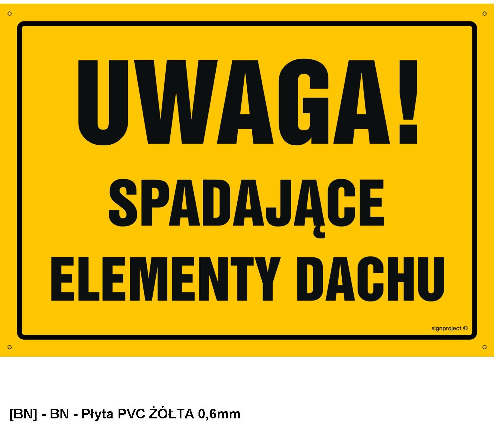 TD Systems OA099 - Uwaga! Spadające elementy dachu 800x570