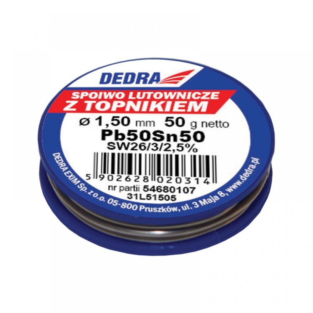 Dedra Lut z topnikiem Pb50Sn50 1,5mm 50g - 31L51505