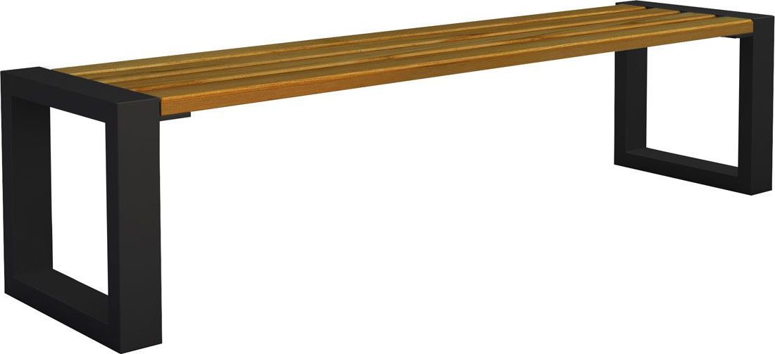 Elior Ławka miejska Norin 3X Black 180cm - 8 kolorów Sosna