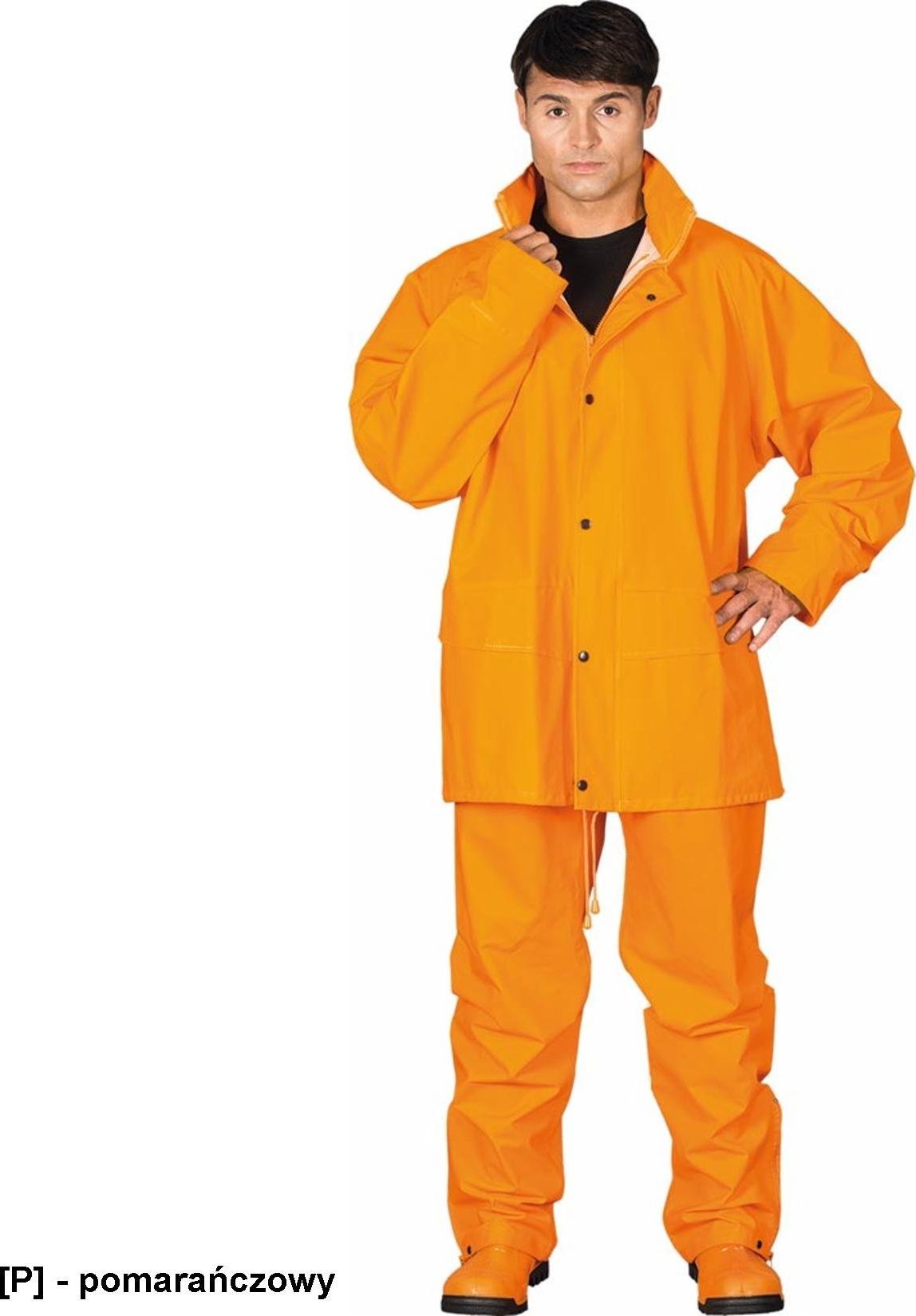 R.E.I.S. KPLPU - komplet przeciwdeszczowy - pomarańczowy L