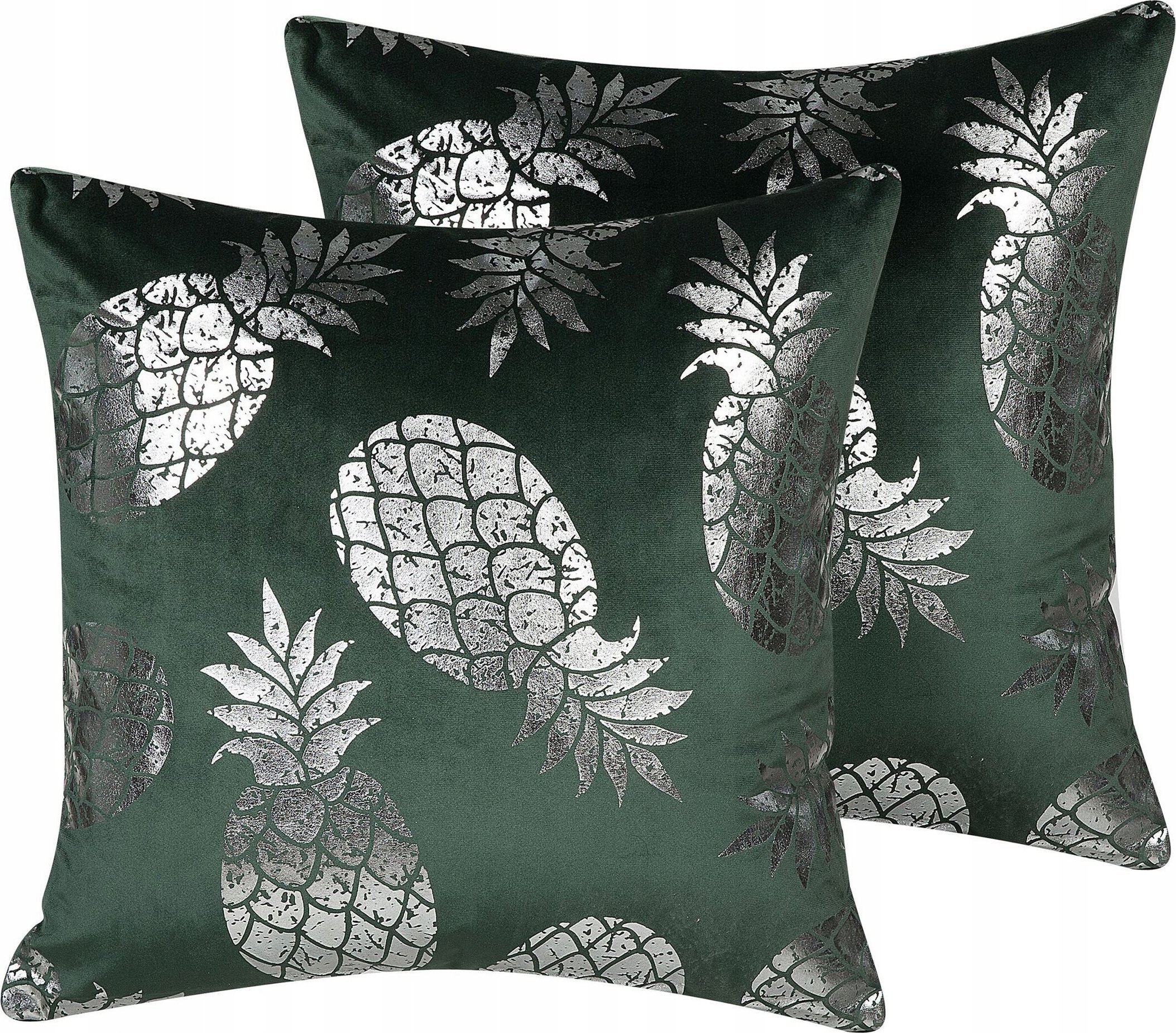 Beliani 2 poduszki dekoracyjne w ananasy 45 x 45 cm zielone ASTILBE