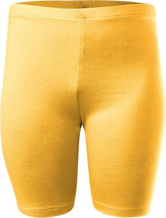 RENNWEAR Legginsy krótkie sportowe damskie męskie dziecięce bawełniane żółty 134 cm