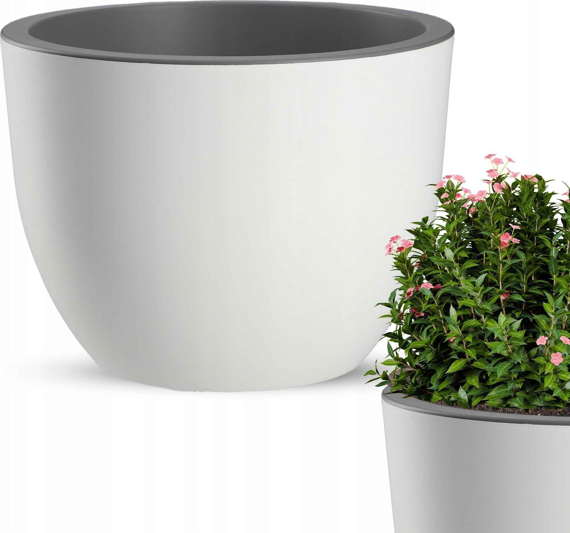 Kadax KADAX Doniczka Donica Osłonka 30cm Biała Szara Mat