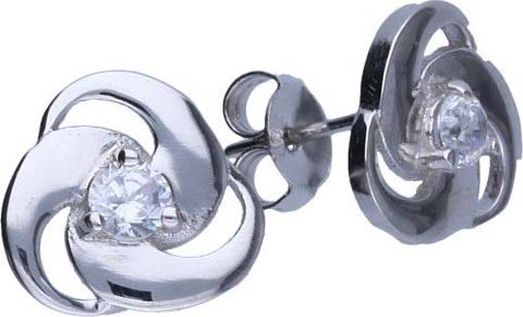 Lovrin Srebrne kolczyki 925 na sztyft z cyrkoniami 2,04g