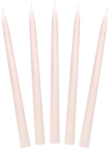 Świeca stożkowa matowa nude 24cm 10szt